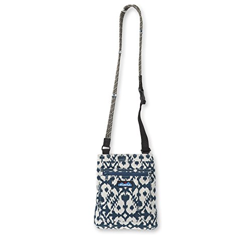 KAVU Keepalong Semi Padded Sling Canvas Rope Crossbody Bag, Blue Blot