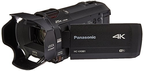 high speed camera 10000 fps - Panasonic 4K Ultra HD Video Camera Camcorder HC-VX981K, 20X Optical Zoom, 1/2.3-Inch BSI Sensor, HDR Capture, Wi-Fi Smartphone Multi Scene Video Capture (Black)