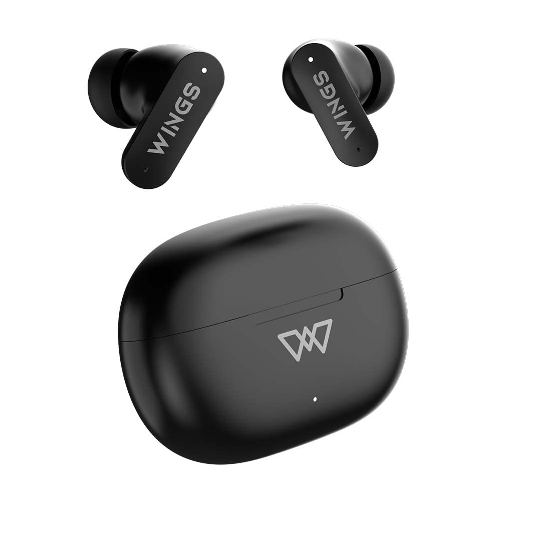 Wings Phantom 315 Wireless in Ear Earphones with 40 Hours of Battery Backup, Low Latency 40 ms, Wireless Headphones with ENC mics, Bluetooth 5.3 TWS