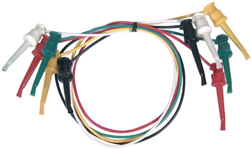 Elenco Electronics TL-21 Mini Grabber for IC Test Lead, RED, Green,Yellow,Black,White