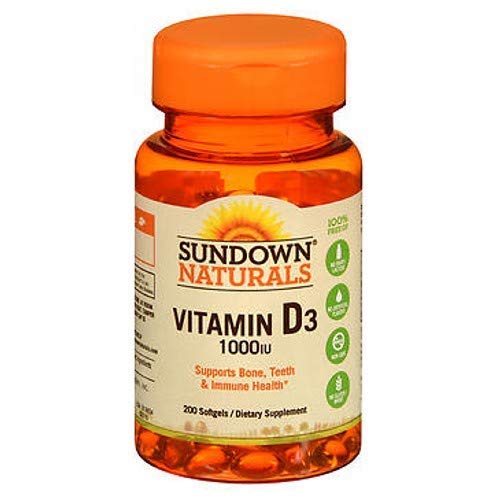 Sundown Naturals High Potency D3 Vitamin D 1000 IU Softgels 200 ea