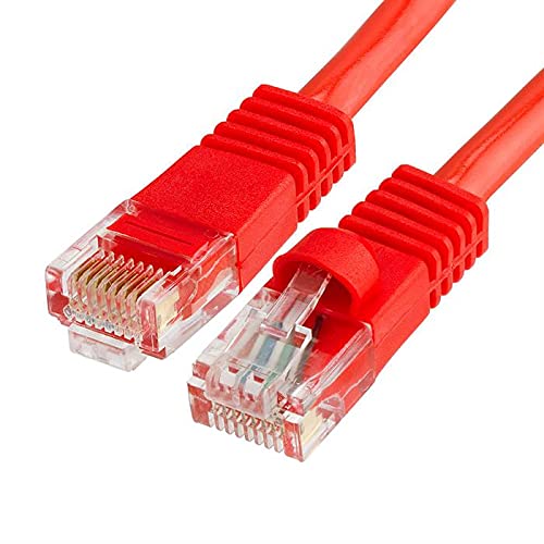 DKURVEDKURVE® 2 Pack 3 Meter Cat 6 Lan Cable, High Speed Gigabit Internet Network RJ45 Ethernet Patch Cable (Red)