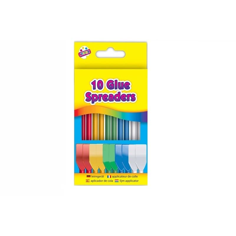 THE ART BOXARTBOX 5-Inch Coloured Glue Spreader (Pack of 10), 1072