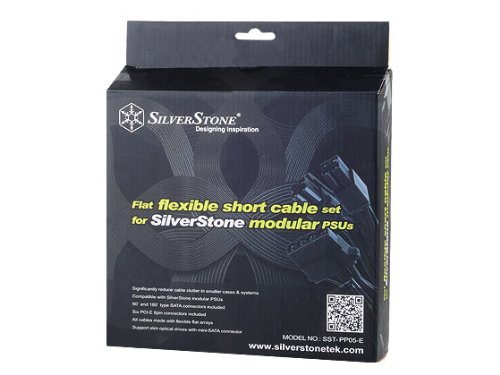 SilverStone Technology Flat Flexible Short Cable Set Designed for SilverStone Modular Power Supplies PP05-E