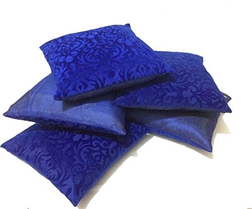 GenericDesi Hault Cushion Covers Velvet 16x16 Set of 5 Blue Color (40cm x 40cm)