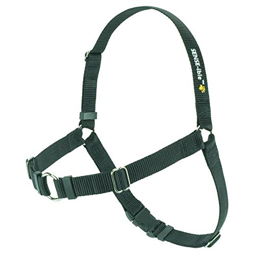 SoftouchSense-ible No-Pull Dog Harness (Black, Extra Small)