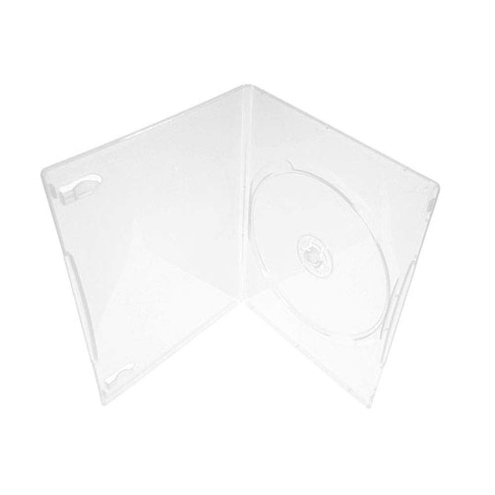 Maxtekmaxtek 7mm Slim Clear Single CD/DVD Case, 100 Pieces Pack.