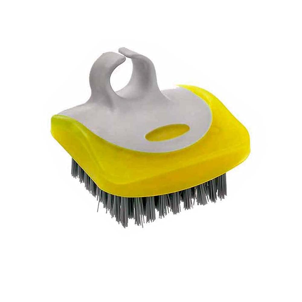 YANTIN Fruit and Vegetable Cleaning Brush, Plastic Dish Potato Veggie Cleaner Fruit Scrubber Vegetable Brush for Kitchen(Yellow)