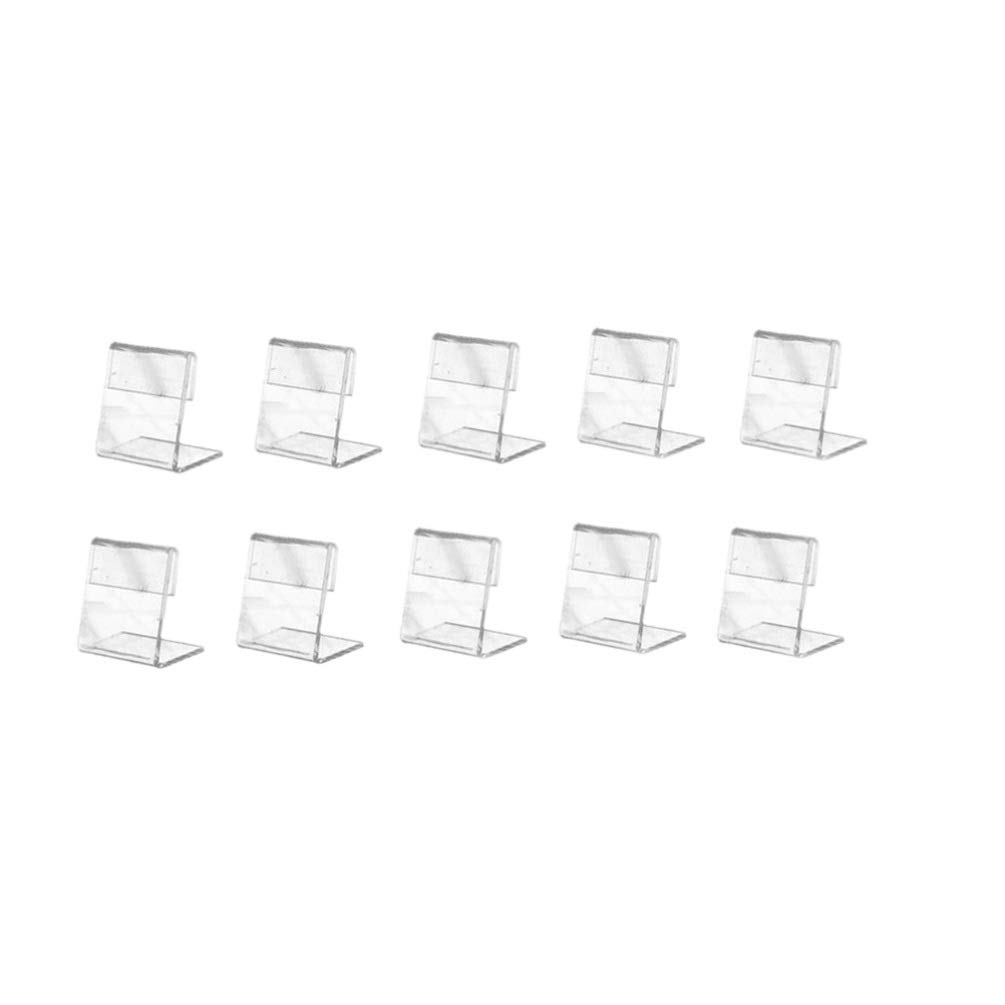 Healifty20pcs Acrylic Sign Holder L Shape Clear Mount Sign Holder Poster Paper Holder Tabletop Clear Display Plastic Menu Stand