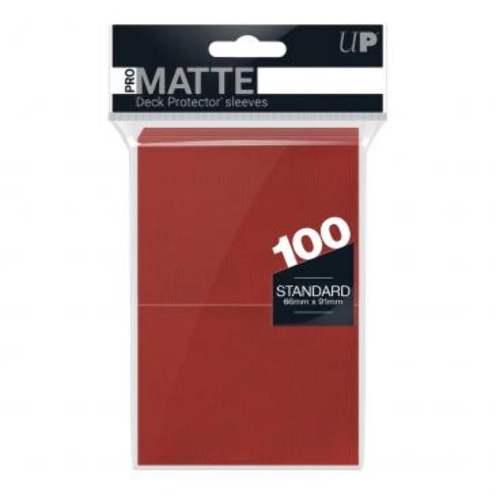 Ultra Pro 84516 Standard Pro Matte Card Sleeves 100 Pack, Red