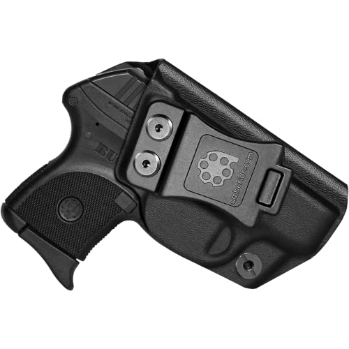  LCP 380 Holster IWB KYDEX Holster Fit: Ruger LCP 380 Pistol - Inside Waistband - Adjustable Cant - USA Made by Amberide (Right Hand Draw (IWB) Black)