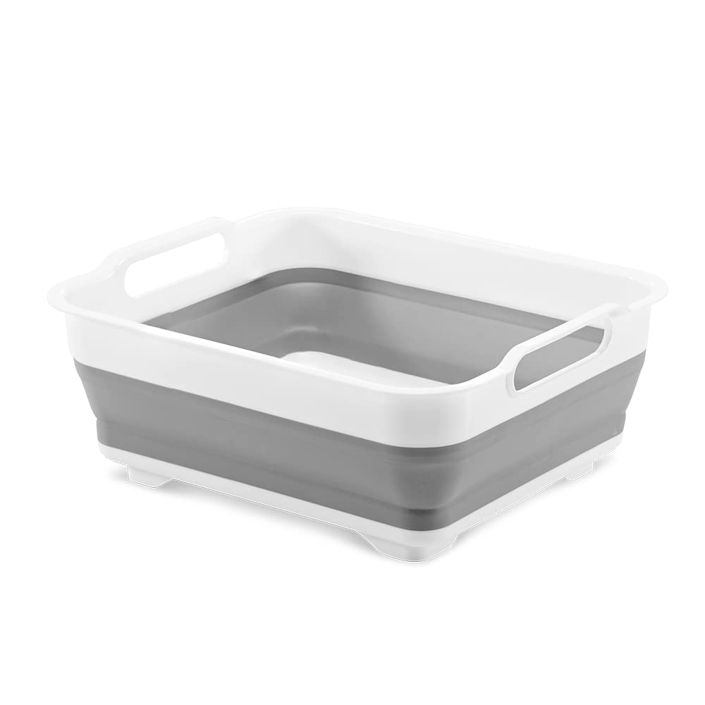 madesmart Antimicrobial Collapsible Bin Sink Organizer, Regular, White