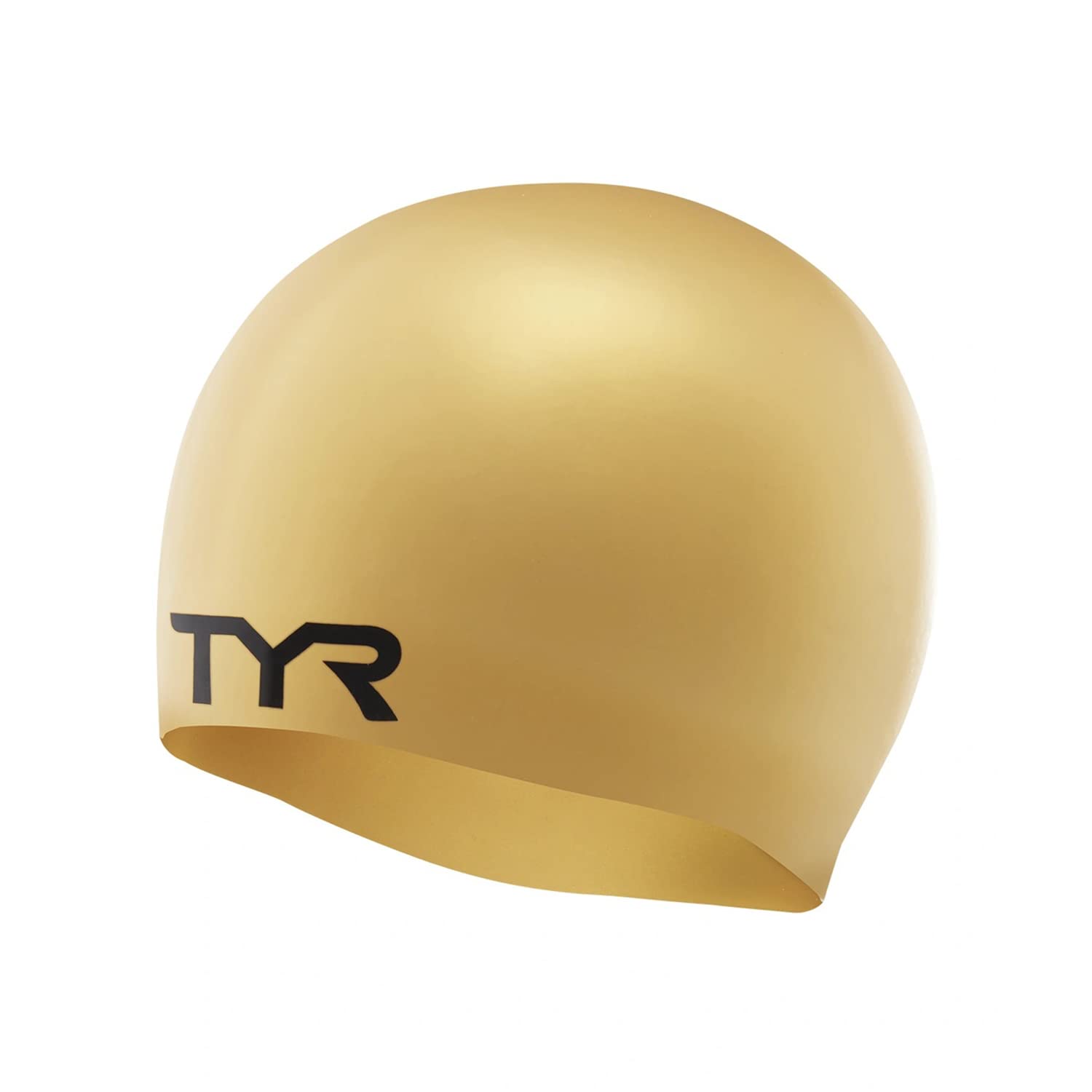 TYR Adult Silicone Wrinkle-Free Swim Cap (Gold)