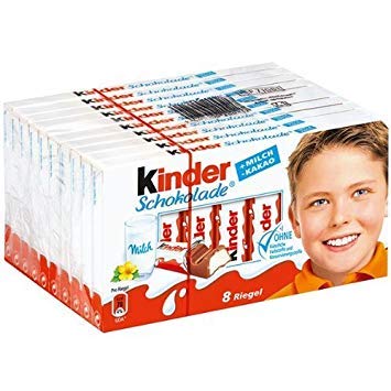 KinderChocolate Milk and Cocoa Chocolate 8 Bars Pack, TEN 100g/Bar