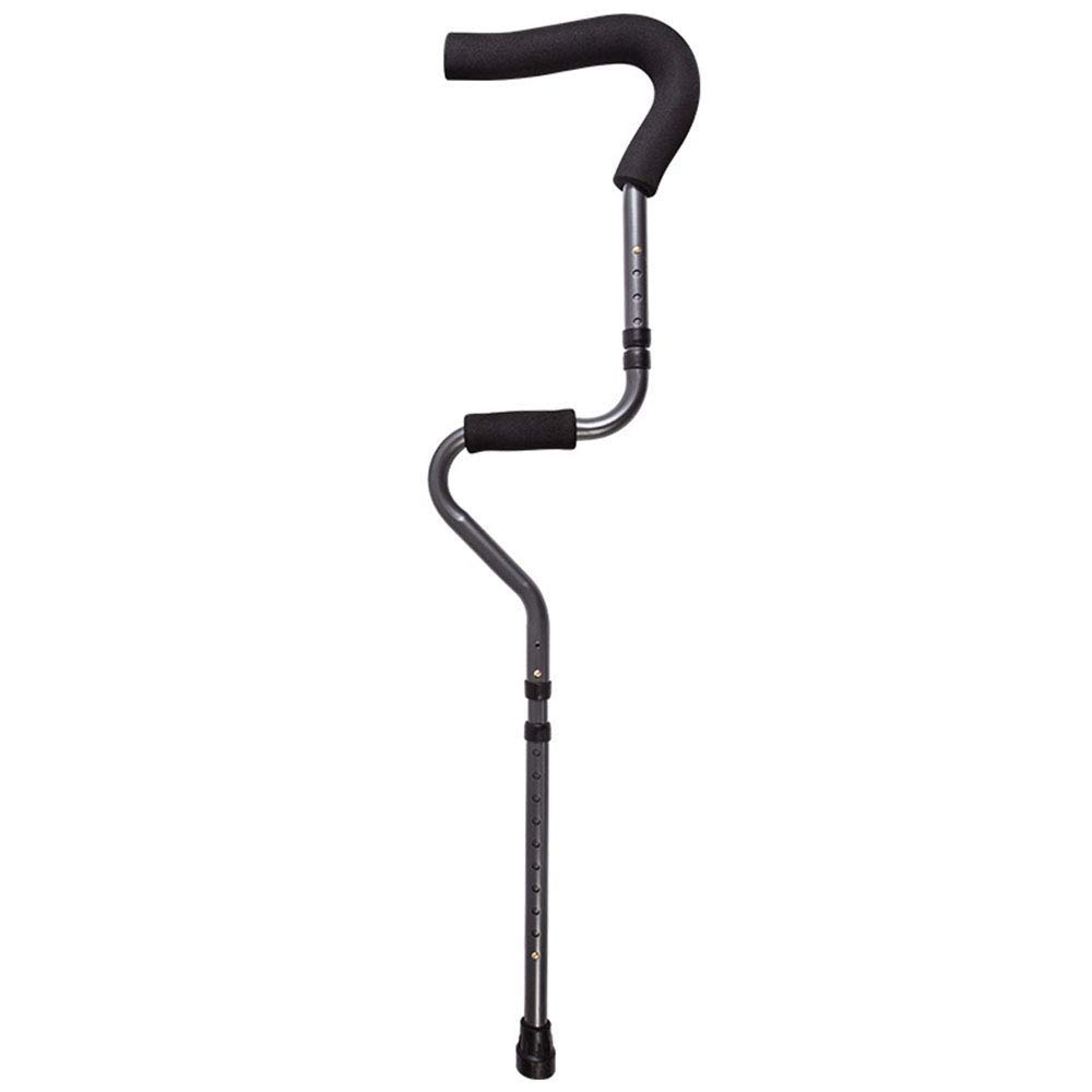 Beewanta Crutches Rehabilitation Underarm Fracture Elderly Elbows For Disabled Non-slip Canes Lightweight Aluminum Alloy Folding Walking Cane Adjustable Stable Non-slip (Size : One Pack)