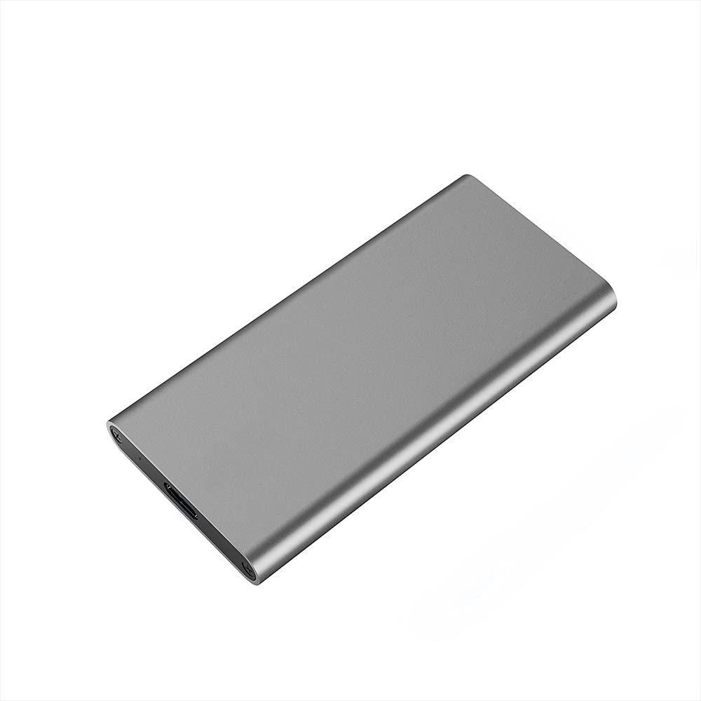 SSD Enclosure,Artue Type-C to mSSD Enclosure Portable mSolid State Drive Box High Speed USB3.1 m SSD Enclosure Silver Gray