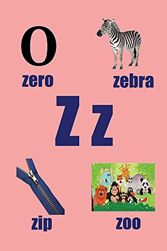 Educational Wall Poster| Z Letter Words With Illustration|Decorative Poster For Children|Kids Learning Poster for Decoration|Wall Décor|Poster For Kids Room, Nursery, Play School|High Resolution 300 GSM Thick Paper