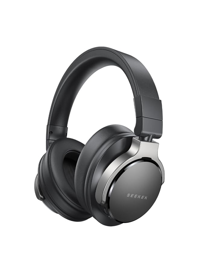 Seeken SBR-ET1 Wireless On-Ear Headphones, Active Noise Cancelling, Pure Bass Sound, Black