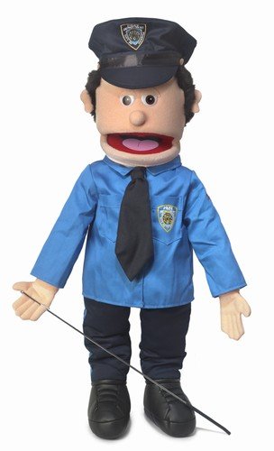 Silly Puppets 25" Policeman, Peach Male, Full Body, Ventriloquist Style