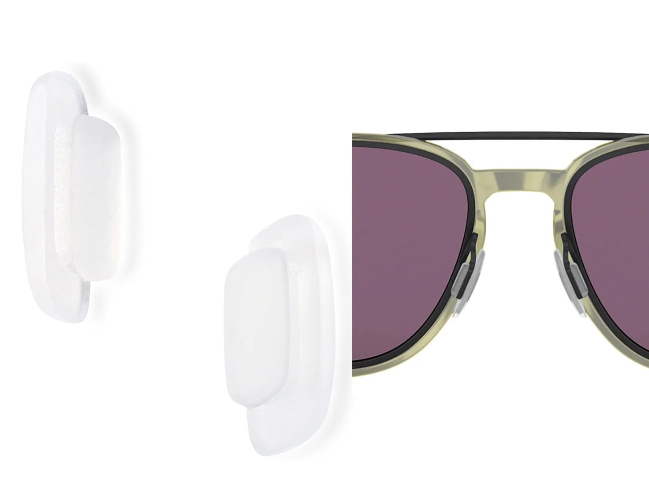 Seek Optics Replacement Nose Pads for Maui Jim The Bird MJ835 - Comfortable Technology to Replace a Broken or Missing Nose Pad in Existing Frames Clear