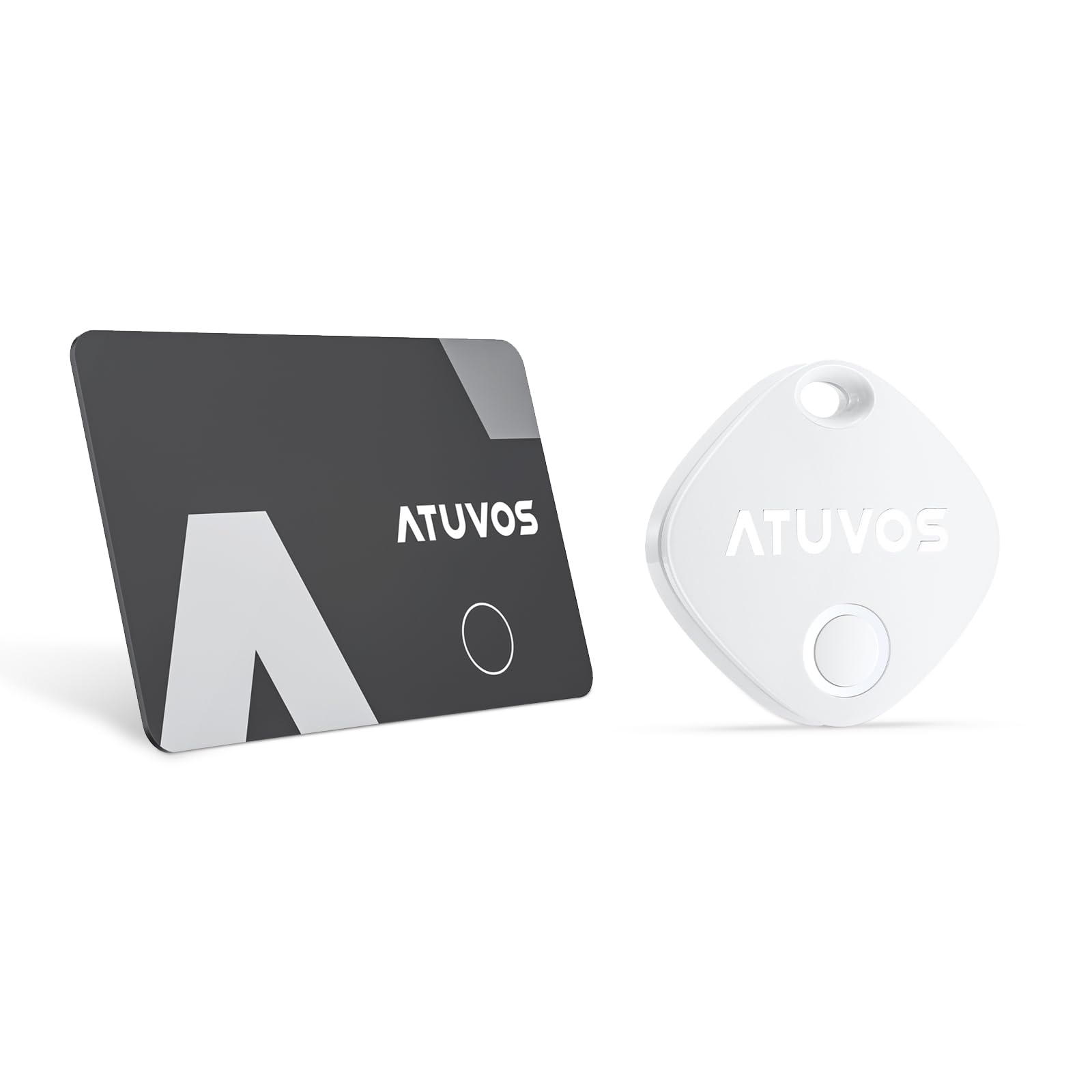 ATUVOS Wallet Tracker Card with Keys Finder (White)