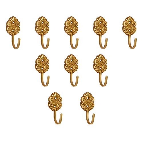 Adonai Hardware Sceva Brass Hat and Coat Hook (Supplied as 10 Pieces per Pack)