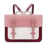 ECOSUSI Laptop Bag for Women Vegan Leather Messenger Bag Fashion Briefcase Backpack 15.6 inch Computer Satchel Bag