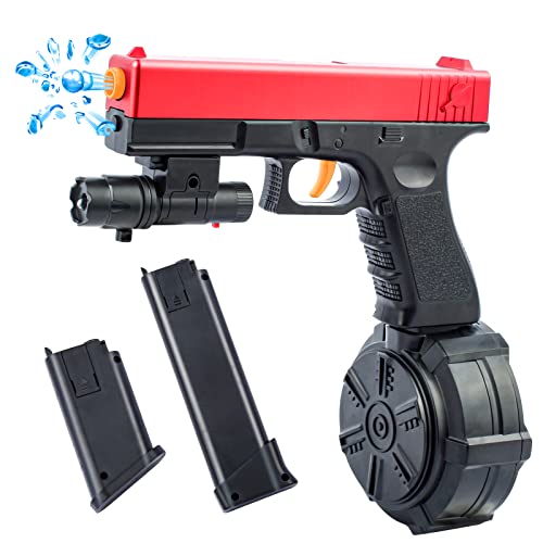 Electric Splatter Ball Gun Pistol - Jm-X2 Gel Ball Blaster with 25000 Water Beads, Gel Water Gun MilSim Toy for 14+