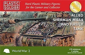 Plastic Solider 1/72 Allied Sherman M4A4 and Firefly Tank # WW2V20015 by Plastic Soldier Company