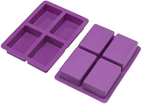 Catii 2Pack Rectangle Silicone Soap Mold, Large Silicone Mold for Soap Making, Thick and Durable