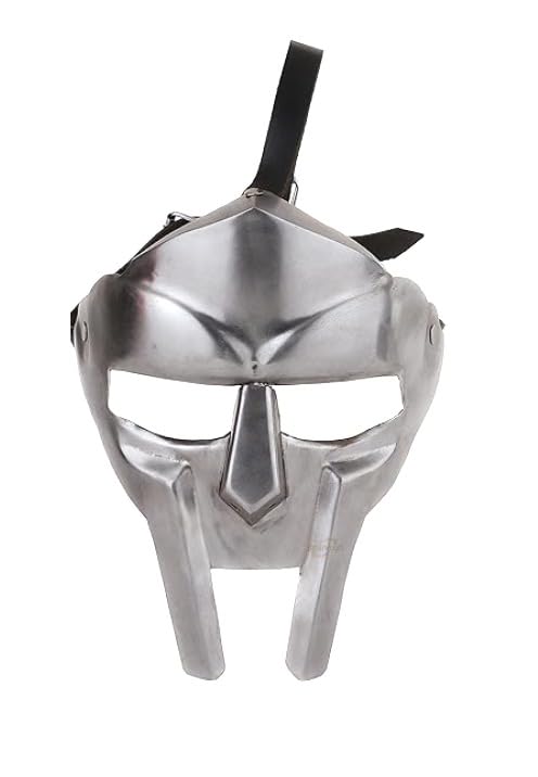 SHIFAN MART MF Doom Mask Gladiator Roman 18 Gauge Costume Mask Helmet For Roleplay And Cosplay