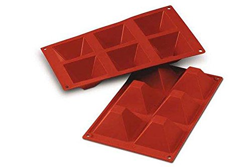 silikomartSF007 Pyramids - Silicone Mould, Large, Terracotta 71X71 H 40 MM