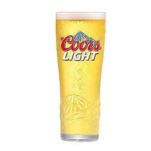 Personalised Branded Half Pint Coors Light Beer Mountain Glass Engraved - Enter Your Own Custom Text