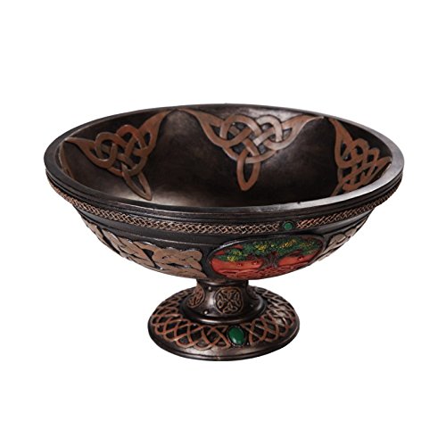 Pacific GiftwareTree of Life Yggdrasil Ceremonial Ritual Offering Bowl Celtic Knotwork 8.5" Diameter