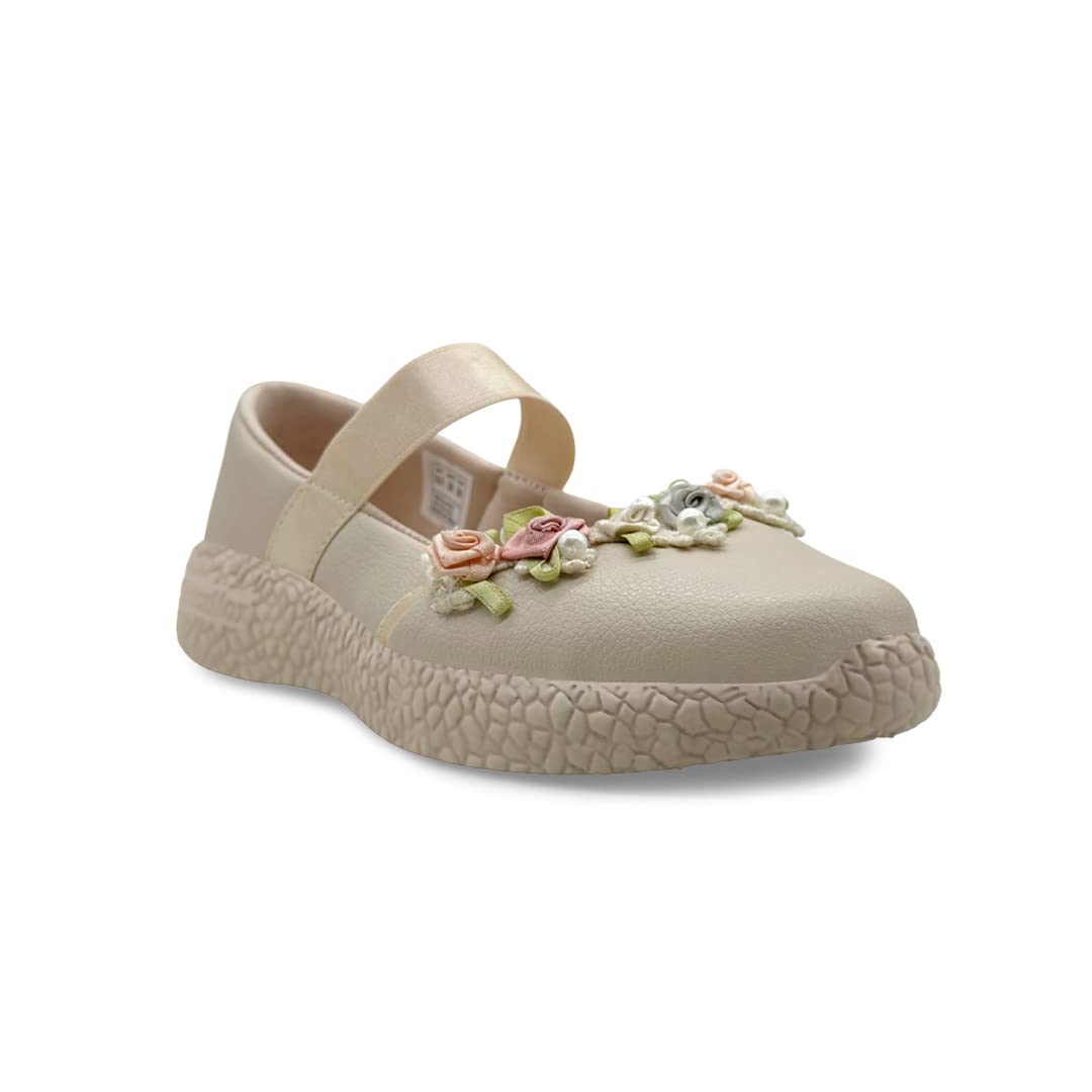 KazarMaxKids Girls Floral Ballet Flat Ballerina