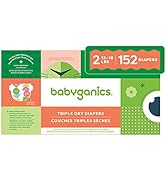 Babyganics Size 2, 152 count, Absorbent, Breathable, Triple Dry Protection Diapers