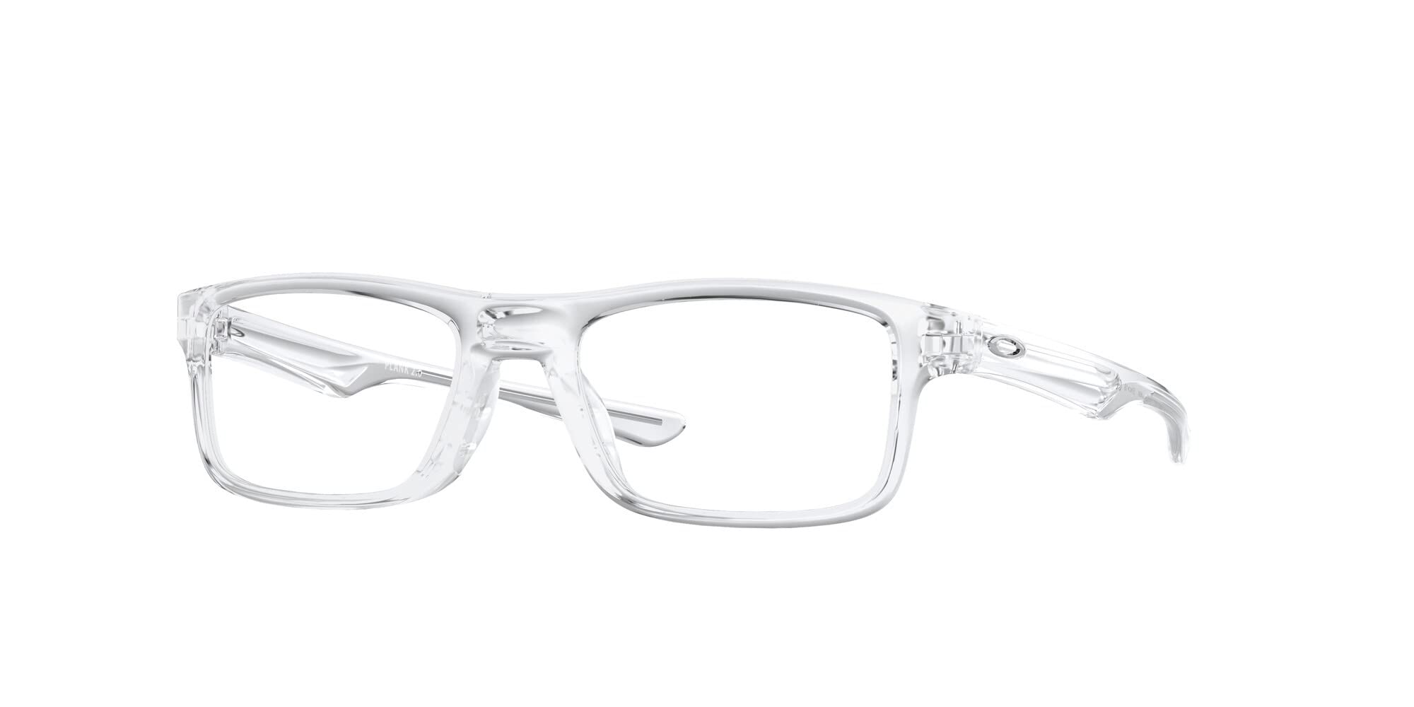 Oakley Ox8081 Plank 2.0 Rectangular Prescription Eyeglass Frames, Polished Clear/Demo Lens, 51 mm