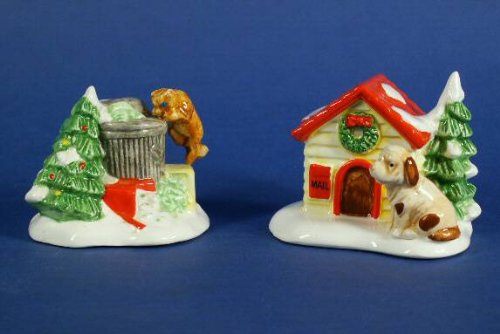 DEPT 56 SNOW VILLAGE CAT AND DOG RETIRED MINT SET OF 2#51314