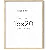 HAUS AND HUES 16"x20" Beige Natural Oak Wood Frames for Posters, 16x20 Frame Wood, 16x20 Poster Frames for Wall, 16x20 Frame Light Wood, Picture Frames 20x16 (Beige Oak)