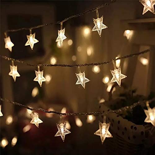 Desidiya® 16 Star String Lights for Indoor Outdoor Decoration (Small Star-3 Meter, Yellow)