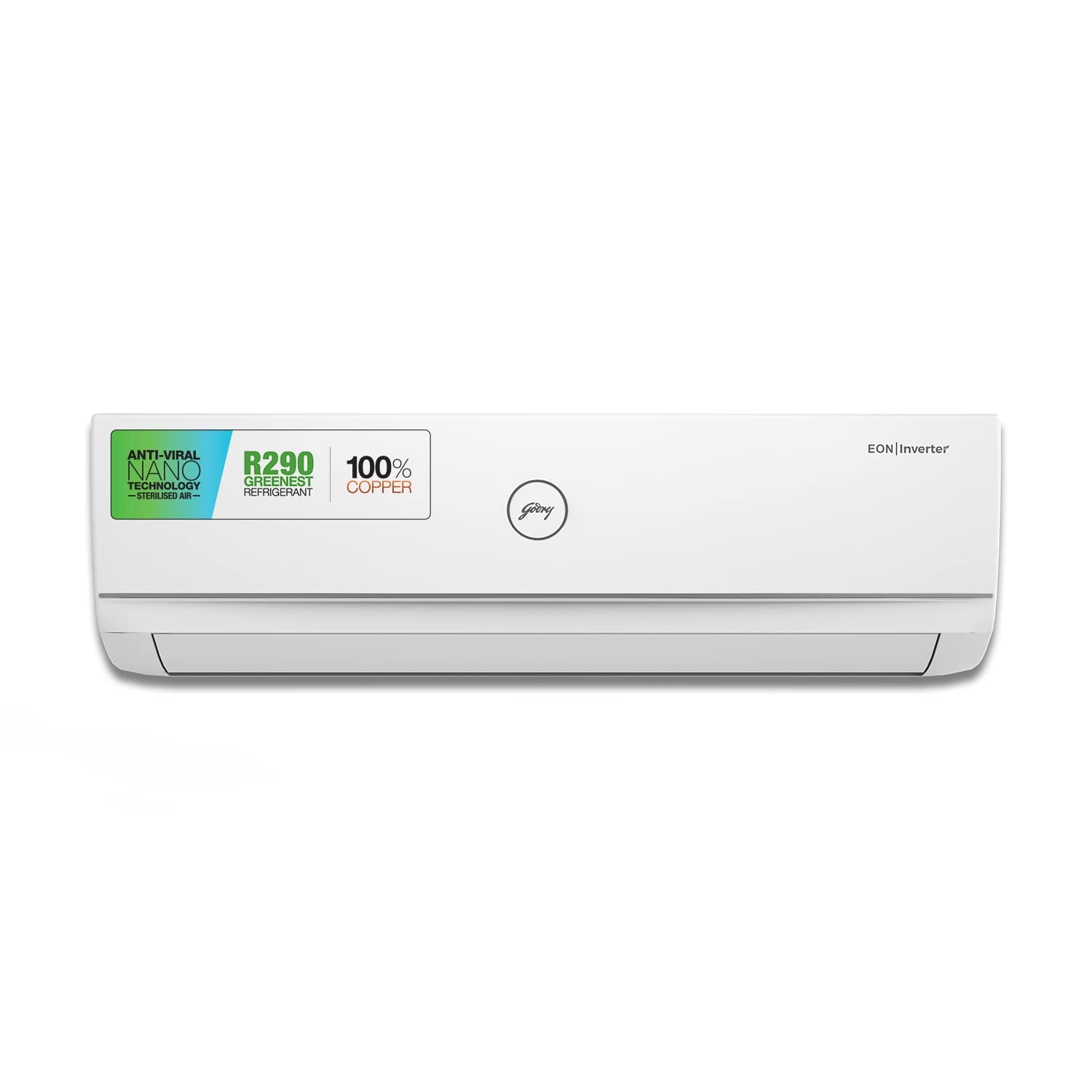 Godrej 1 Ton 5 Star Inverter Split AC (Copper, 2022 model, R290 refrigerant, Twin Rotary Compressor, AC 1T GIC 12TGC5 WUA, White)