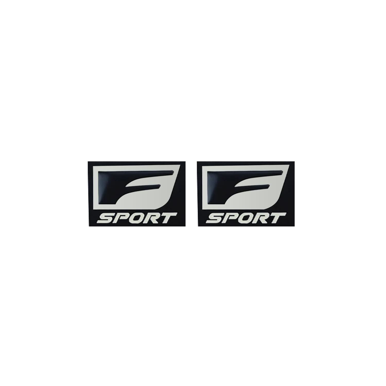 2-Piece 3D Metal F Sport replacement Logo Car Fender Emblem Trunk Badge Decal for Lexus (2x3.5cm)