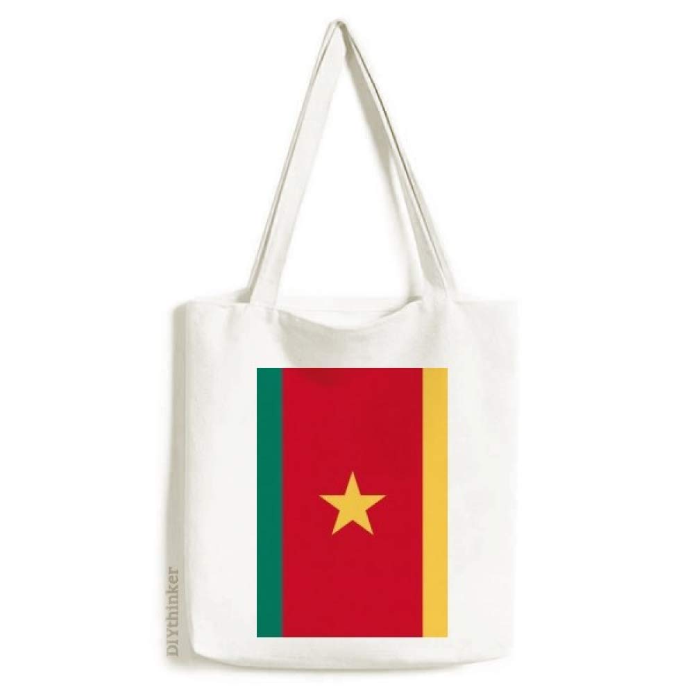 DIYlabDIYthinker Cameroon National Flag Africa Country Tote Canvas Bag Shopping Satchel Casual Handbag