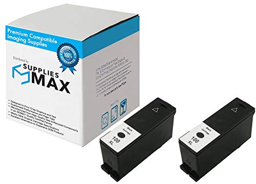 Compatible Replacement for Lexmark S301/S305/S405/S505/S605/S815/S816/PRO 901/705/805/905 Black High Yield Inkjet (2/PK-510 Page Yield) (NO. 100XL) (14N1068_2PK)