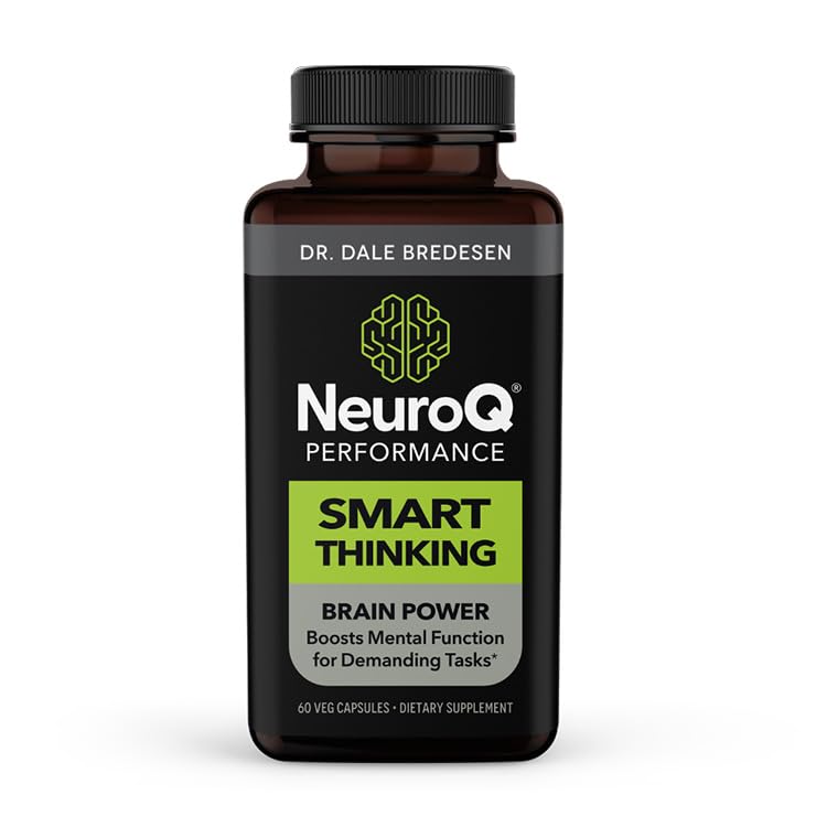 LifeSeasons NeuroQ Smart Thinking Supplement Pills - Brain Power + Mental Focus Booster - Supports Memory Recall & Attention - Bacognize Bacopa, Cognizin Citicoline & Coffee Extract - 60 Capsules