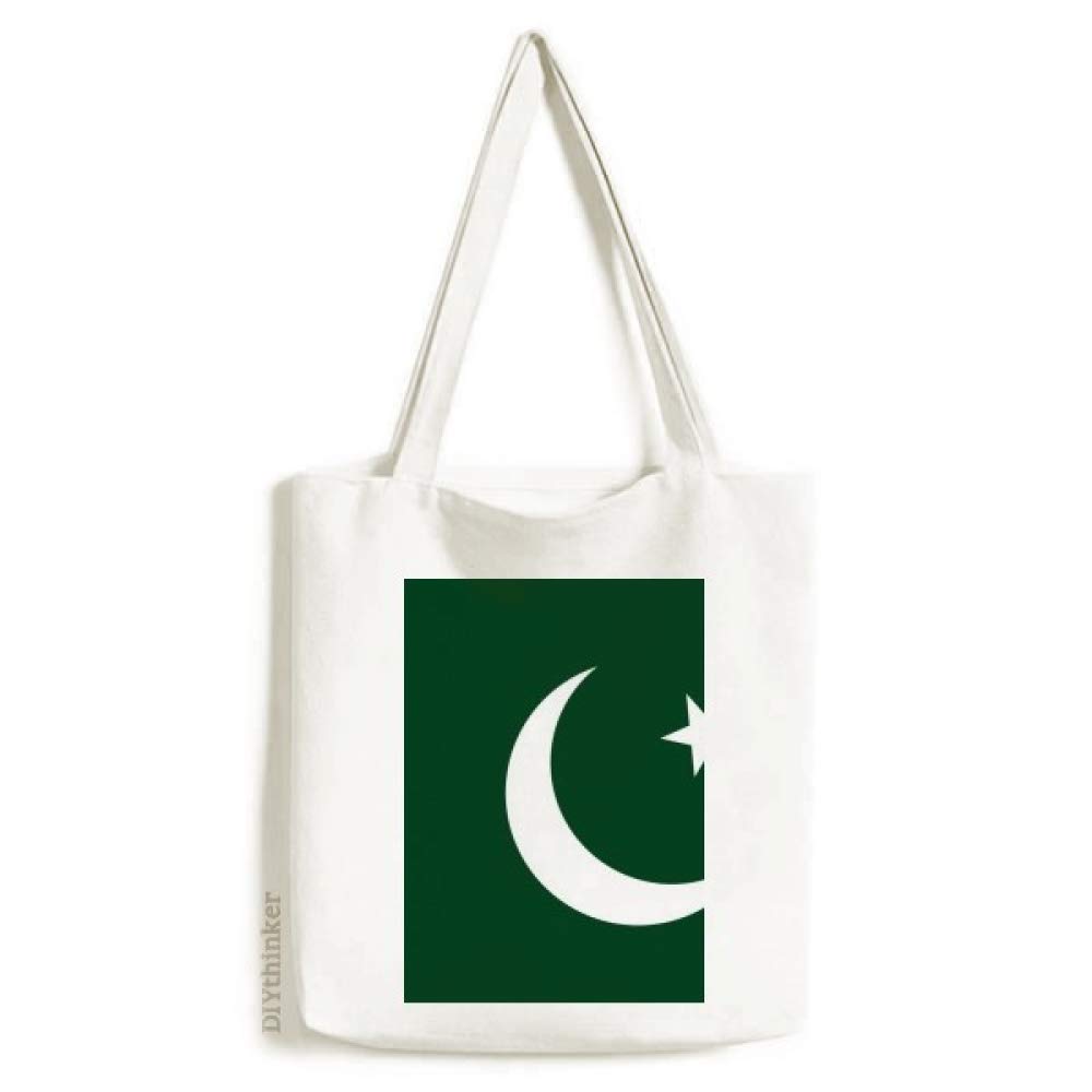 DIYlabDIYthinker Pakistan National Flag Asia Country Tote Canvas Bag Shopping Satchel Casual Handbag