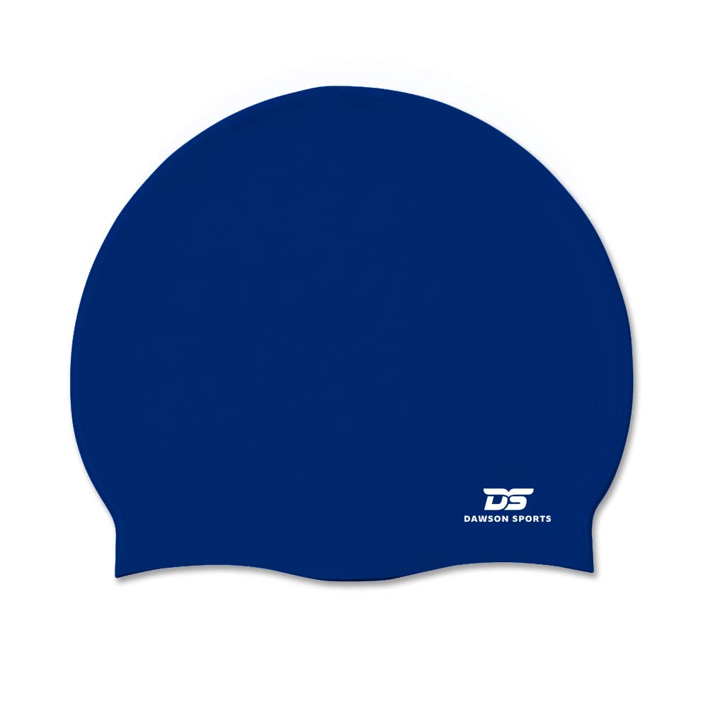 Dawson SportsAdult Silicone Swimming Cap - Navy (15-165-N) - Waterproof, Comfortable Fit, Durable Swim Hat for Men and Women - Premium Quality Pool Gear for Competitive & Recreational Swimmers