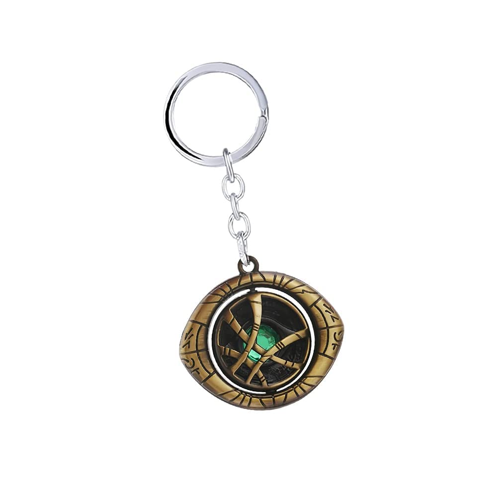 Crazygol Metal Doctor Strange Eye Of Agamotto Marvel Keychains (Rotating Keychain) In Golden Color