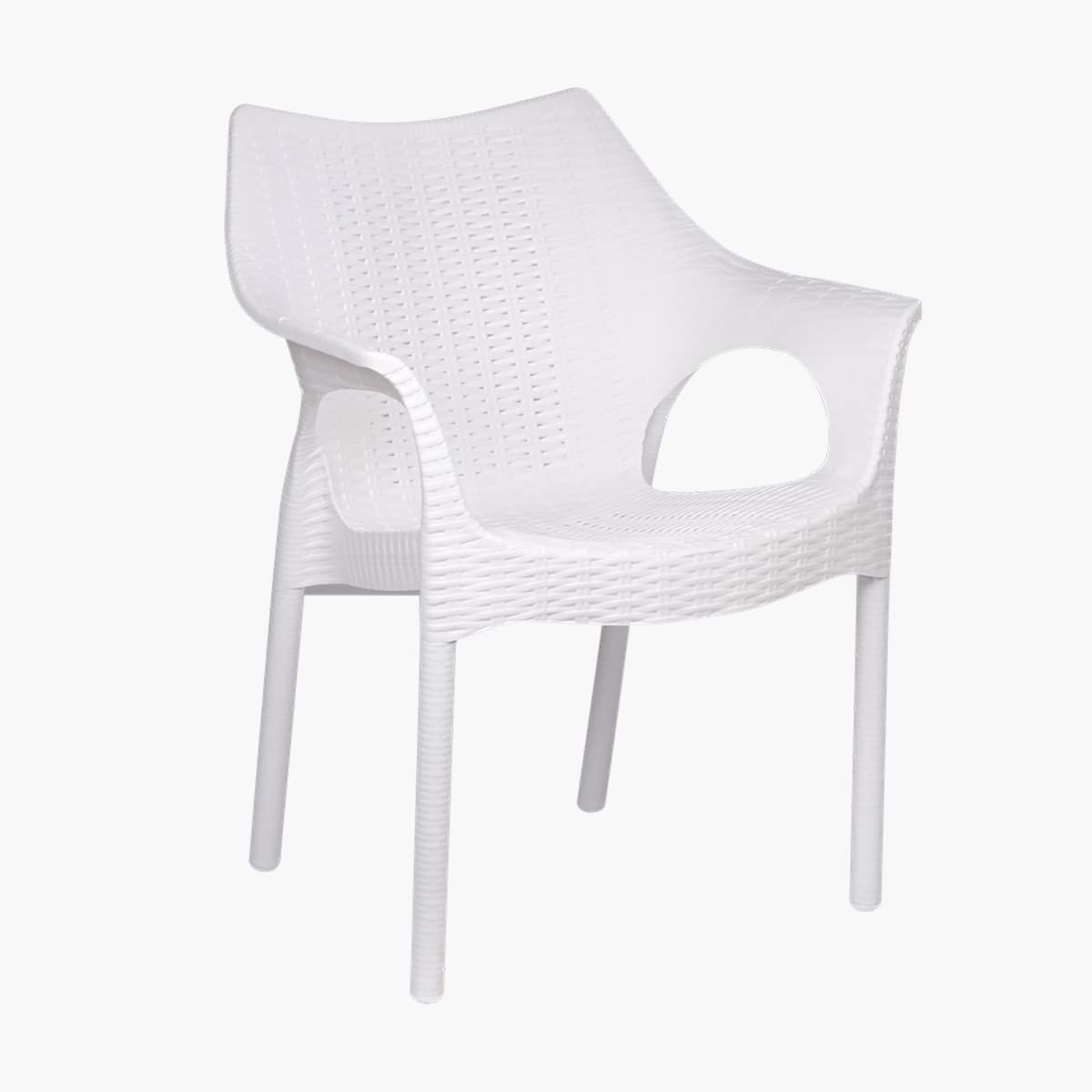 Home Centre Abigail White Polypropylene Outdoor Chair