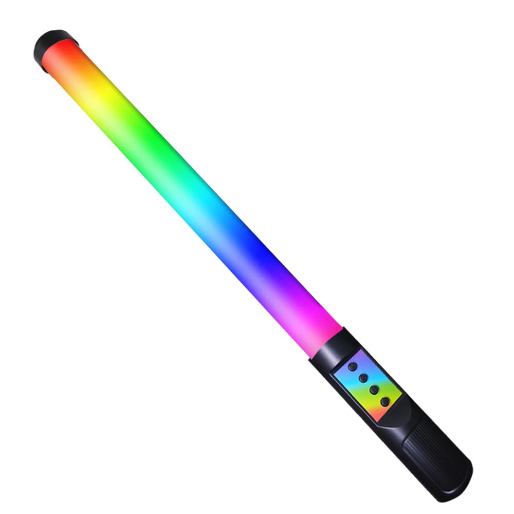 BROLAVIYA RGB Led Video Light Stick Wand, 2500-6500K Portable Studio Photography Lighting, 1800mAh Rechargeable Battery, for YouTube, Vlog, Live Streaming, Self-Broadcasting